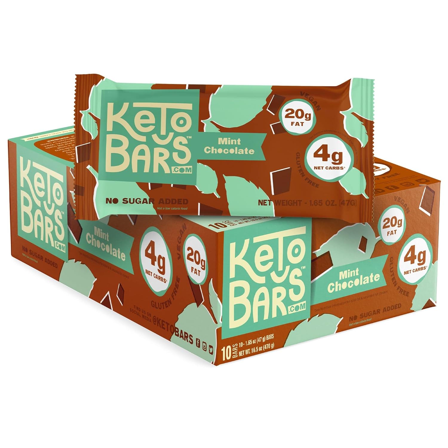Mint Chocolate Keto Bars (10 Pack)