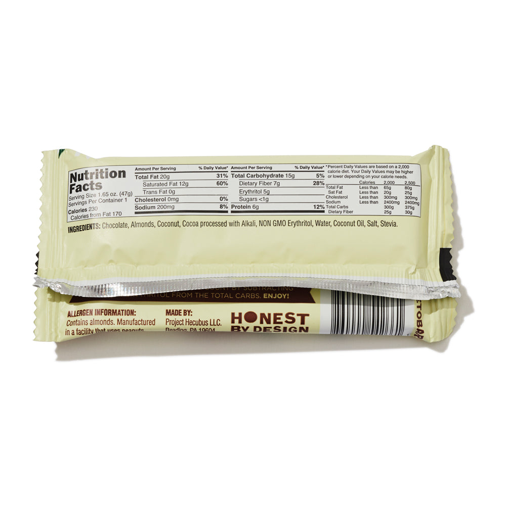 Dark Chocolate Coconut Almond Keto Bars, 10 pack.