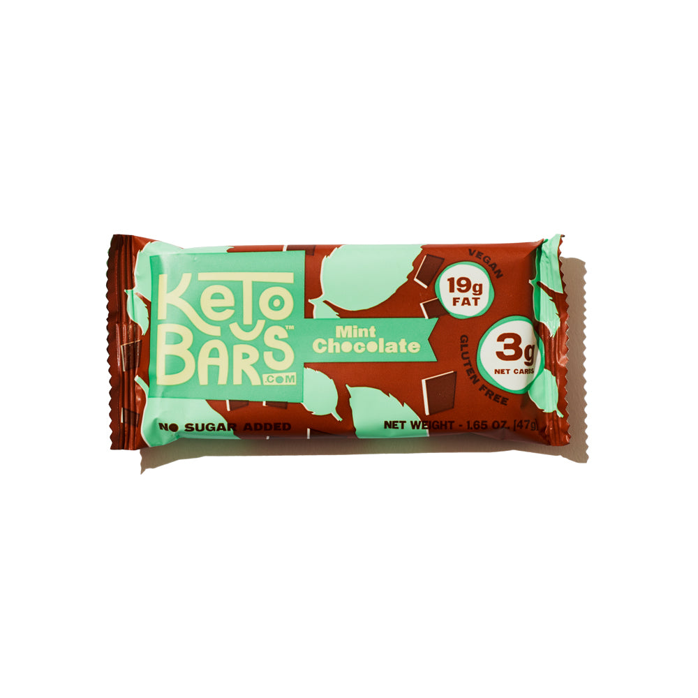 Mint Chocolate Keto Bars, 10 pack.