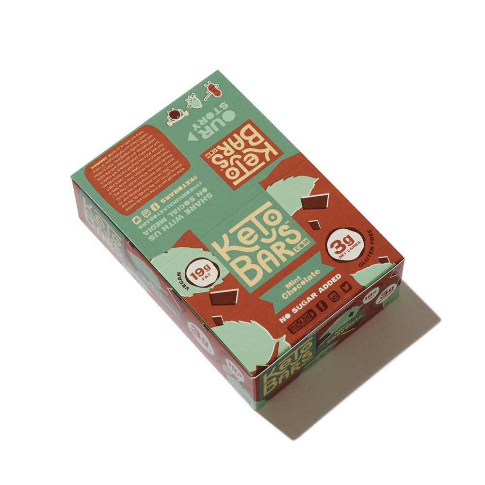 Mint Chocolate Keto Bars, 10 pack.