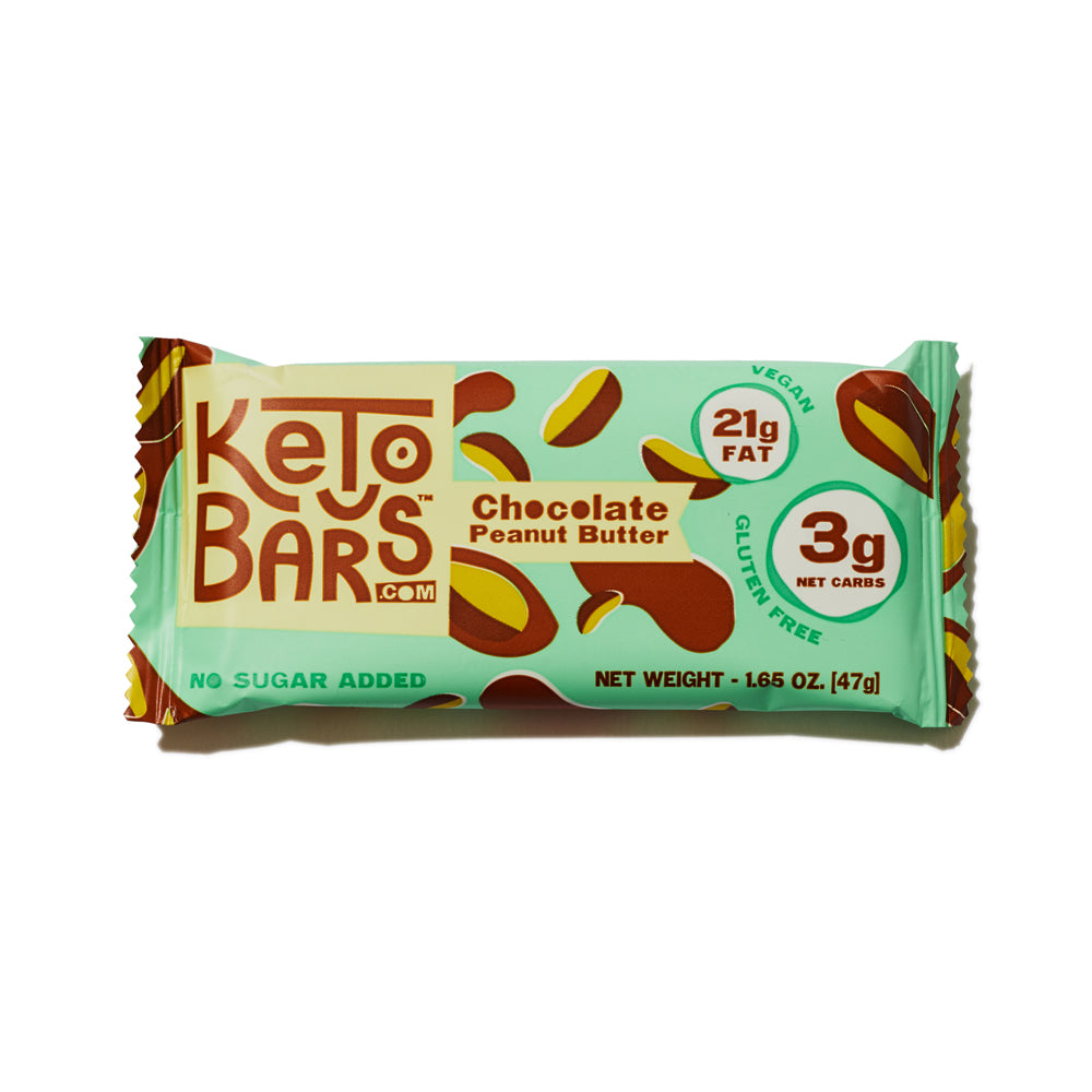 Chocolate Peanut Butter Keto Bars, 10 pack.